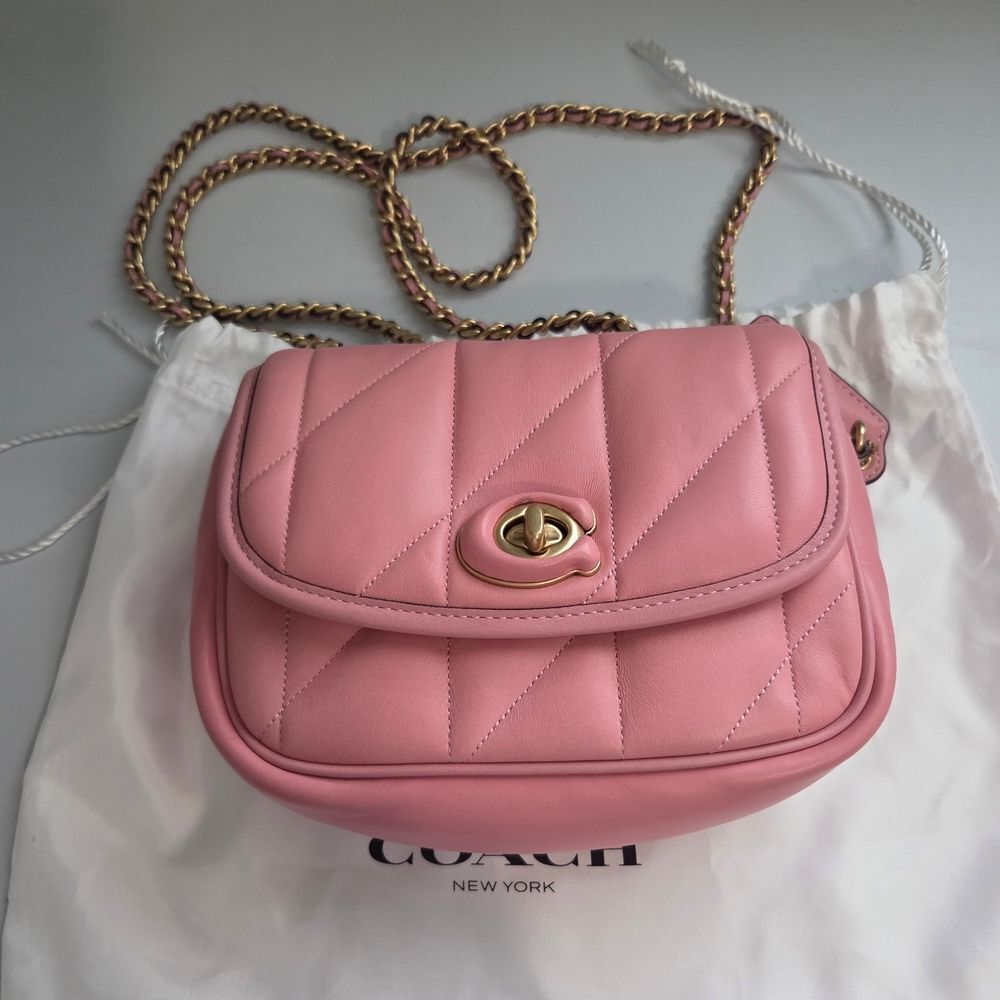 Coach Madison 18 Pink Quilted Convertible Shoulder Bag - Picture 2 of 11